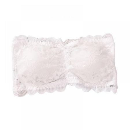 Lace Bandeau Bra Tube Top Bra Stretchy Strapless Bandeau for Women Girls Favor