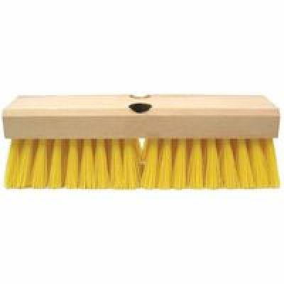 Deck Scrub Brushes, 10 in Hardwood Block, 2 in Trim L, Polypropylene