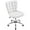 White, variant on OWNEN Armless Desk Chair Modern Tufted Office Chair Faux Leather Upholstered Computer Chair with Adjustable Seat Height and Rolling Wheels for Home/Office, Light Gray