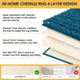 thumbnail image 6 of HAKUNA Upgrade Extra Large Teal Blue Bathroom Rug Set 3 Pieces Ultra Soft, Thick Absorbent Bath Mats, Non Slip Chenille Toilet Mat for Bathroom, Bedroom, Kitchen, 6 of 8