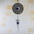 thumbnail image 3 of Square Rhombus Rotating Metal Spiral Tail Ball Wind Chime Pendant Home Decor, 3 of 4