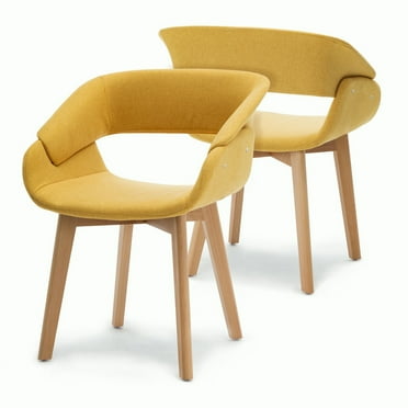 Ivinta Dining Chair with Fabric Accent Arm Chairs Set of 2 Living Dining Room
