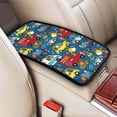 thumbnail image 2 of Bingfone Car Four-Season Universal Armrest Box Mat,Car Armrest Seat Cover Soft Leather Waterproof Armrest Cover Center Console Mat-Vehicles Cartoon With Funny Drivers, 2 of 7
