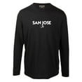 thumbnail image 2 of Men's Levelwear Black San Jose Sharks Oscar City Capsule Long Sleeve T-Shirt, 2 of 3
