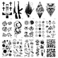 thumbnail image 1 of 15 uds, tatuaje adhesivo para brazo, tatuajes geniales impermeables, tatuaje de dibujos animados 3D para hombres y mujeres, 1 of 9