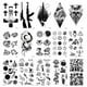 thumbnail image 1 of 15 uds, tatuaje adhesivo para brazo, tatuajes geniales impermeables, tatuaje de dibujos animados 3D para hombres y mujeres, 1 of 9
