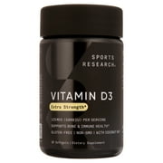Sports Research Vitamin D3 5000iu/125mcg W/ Coconut Oil, 30 count