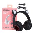thumbnail image 1 of Auriculares Auriculares con luz intermitente LED Adorable micrófono inalámbrico recargable para juegos Auricular 5.0 compatible con Bluetooth, negro Speravity EL000090-01B, 1 of 2