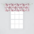 thumbnail image 2 of Ambesonne Floral Window Valance, Flower Sketch Romantic Hues, 54" X 18", Dimgray Dried Rose, 2 of 3