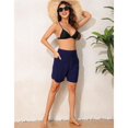 thumbnail image 7 of Alove Womens 6" Swim Shorts Built-in Brief Solid High Waisted Board Shorts with Pockets Quick Dry UPF50+ Swimsuit Bottoms, 7 of 7