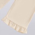 thumbnail image 5 of TOWED22 Toddler Newborn Baby Girl Outfits Clothing Long Sleeve Graphic Tee + Elastic Waist Pants 2 Piece Set Clothes for Playtime(Light Yellow,18-24 M), 5 of 7
