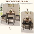 thumbnail image 4 of Space-Saving Dining Table Set for 4,Modern Table with Upholstered Bench & 2 Stools,Perfect for Small Apartments, Studios, or Breakfast Nooks, 4 of 8