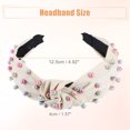 thumbnail image 5 of Unique Bargains 2 Pcs Women' Colorful Bead Knotted Headband Black Beige 1.57" Wide Classic Casual Style for Women, 5 of 7