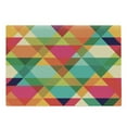 thumbnail image 1 of Geometric Cutting Board, Abstract Geometric Pattern Vintage Inspired Retro Colors Old Style Graphic Art, Decorative Tempered Glass Cutting and Serving Board, Large Size, Multicolor, by Ambesonne, 1 of 1