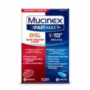 Mucinex Fast Max Adult Day Night Severe Congestion & Cough Caplets -- 40 Caplets