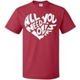 thumbnail image 3 of Inktastic All You Need is Love White Heart Shape T-Shirt, 3 of 5