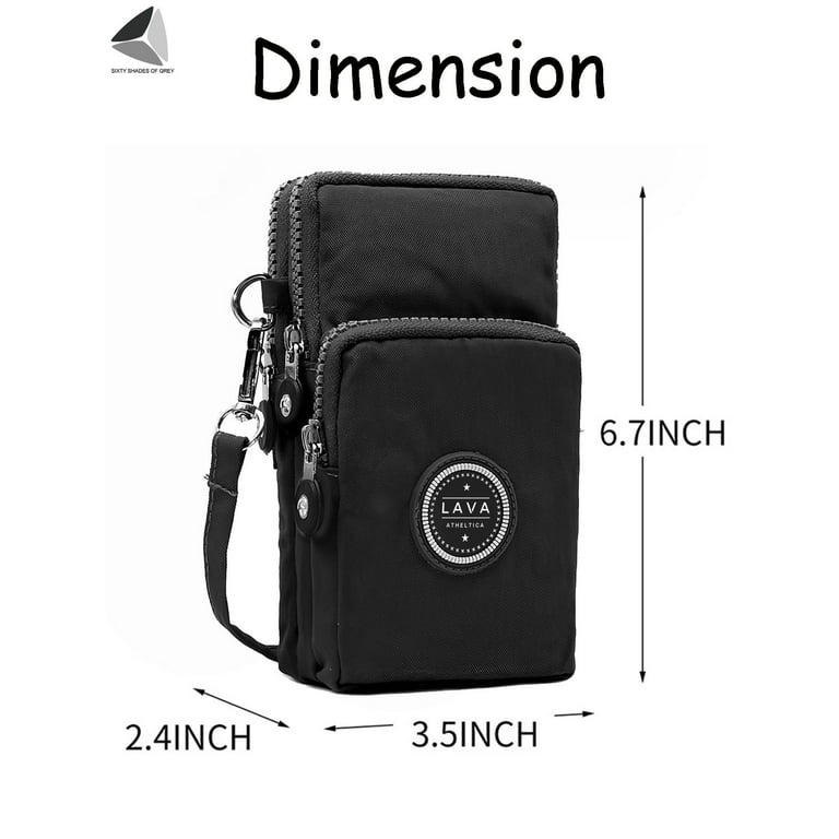 PULLIMORE Womens Small Crossbody Purse Nylon Zipper Cell Phone Messenger  Bags Shoulder Wallet Handbags (Purple)