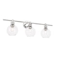 thumbnail image 6 of Collier 3 light Chrome and Clear glass Wall sconce, 6 of 15