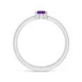 thumbnail image 2 of ANGARA Natural Pear Amethyst Solitaire Parallel Split Shank Ring in 14K White Gold for Women (Size-6x4mm) | February Birthstone, Birthday, Anniversary, Jewelry Gift for Women | Natural Amethyst Ring, 2 of 9