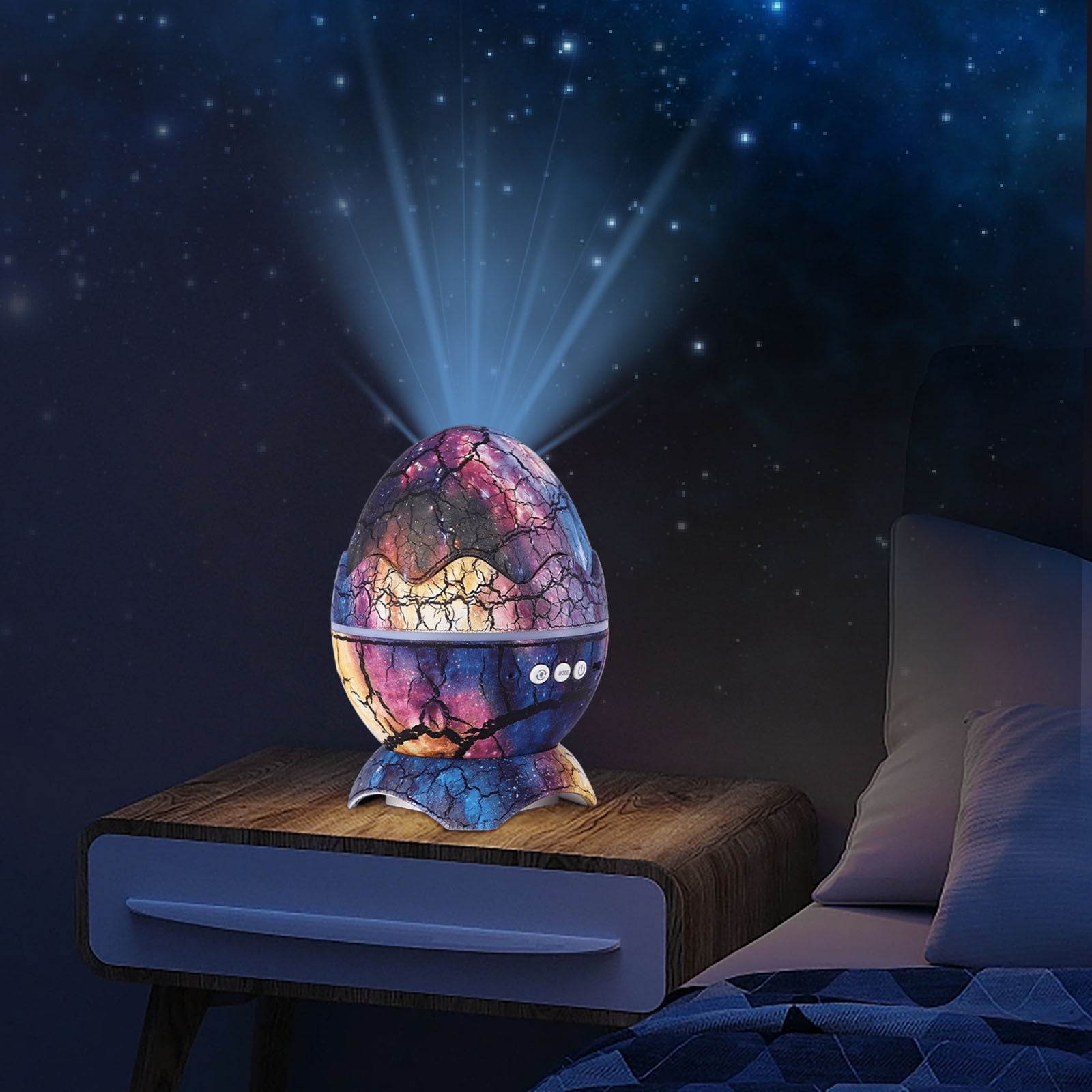 Dinoglow Egg Projector, Dinosaur Egg Galaxy Star Projector, 4 in 1 Northern Lights Projector, Night Lights for Kids with Timer & Remote Control Best Gift & Decoration