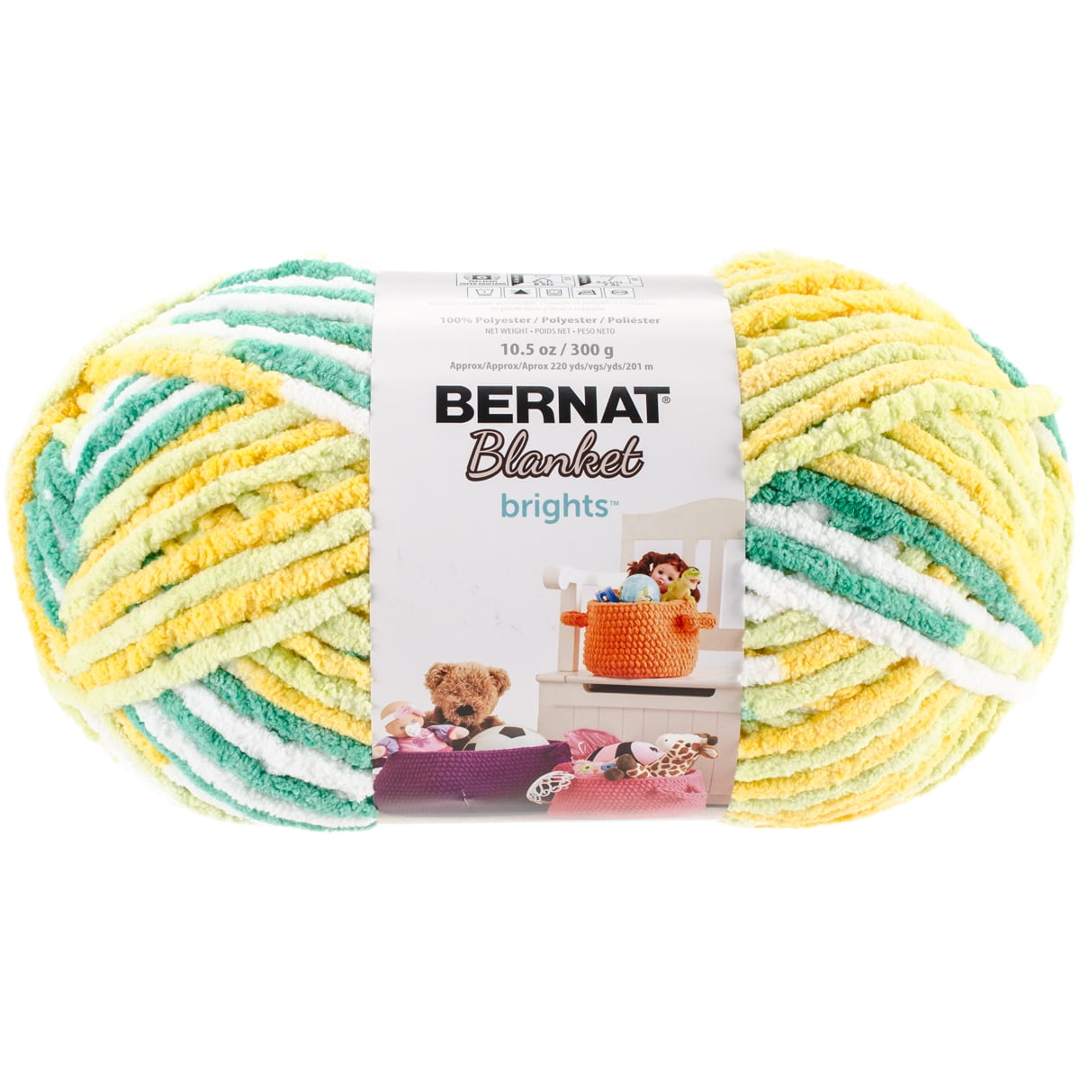 Bernat Blanket Brights Big Ball YarnLemonade Variegated