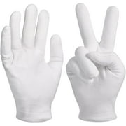 Moisturizing Gloves Overnight, 10PCS White Cotton Gloves for for Dry Hands, Cotton Gloves for Sleeping Inspection Cloth Gloves