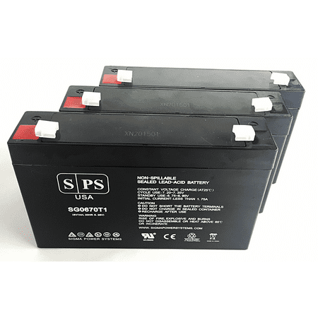 SPS Brand 6V 7 Ah Replacement Battery for Dyna Ray 556 (3