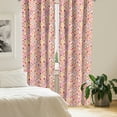 thumbnail image 2 of Ambesonne Modern Curtains, Dots with Doodle, Pair of 28"x84", Multicolor, 2 of 5