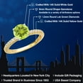 thumbnail image 2 of Gem Stone King 14K Two Tone Gold Yellow Lemon Quartz and Lab Grown Diamond Engagement Ring for Women | 2.01 Cttw | Round 8MM | Gemstone Birthstone | Size 9, 2 of 6