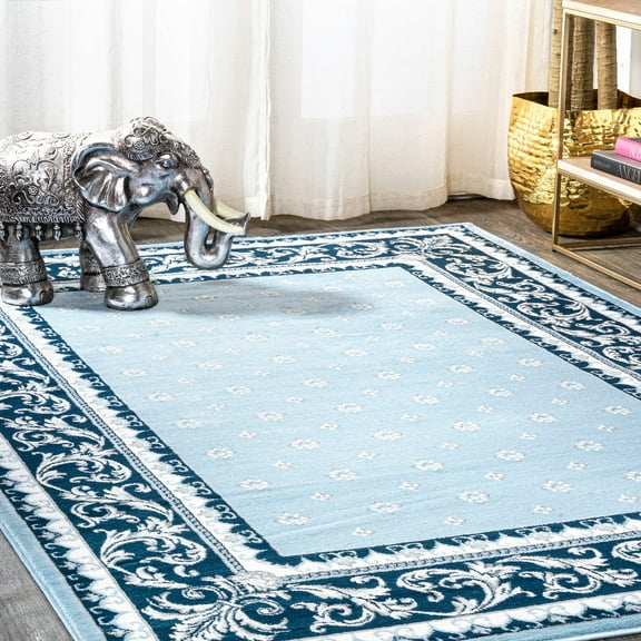 JONATHAN Y MODERN PERSIAN 3 x 5 Area Rug, Acanthus French Border - Blue/Navy, MDP504E-3