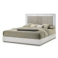 thumbnail image 2 of Mist 4PC Queen bedroom Set made with Wood Lacquer & Marble Detailing in White, 2 of 11