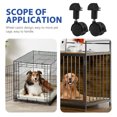 thumbnail image 3 of WASHWEPE 6Pcs Pet Crate Wheel Casters Black Plastic And Iron Modular Design For Pet Enclosure Home Use, 3 of 8