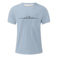 thumbnail image 2 of XIYON Father's Day T Shirts for Men Short Sleeve Round Neck Letter Print Summer Breathable Fashion Tee Top For Casual Daily Wear And Outdoor Activities,Light Blue,XL, 2 of 4