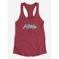 thumbnail image 3 of Friendship Day Italic Text Racerback Tank Women -Image by Shutterstock, Female Medium, 3 of 4