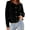 Black, variant on Womens 2023 Cardigan Sweaters Fall Open Front Button Down Long Sleeve Pockets Casual Chunky Knit Shirt Outerwear