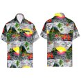 thumbnail image 5 of HAPPY BAY Men's Hawaiian Shirts Short Sleeve Button Down Shirt Men's Party Shirts Casual Holiday Summer Tropical Island Shirts for Men Funny XL Beach Sunset, Grey, 5 of 5