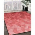 thumbnail image 3 of Ahgly Company Tapis d'Intérieur Lavables à la Machine, Carrés, Transitionnels, Rouges, 5 Pieds Carrés, 3 of 7