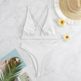thumbnail image 4 of Womens High Waisted Thong Bikini Sets Sexy Brazilian Triangle Top Deep V Neck Two Piece Swimsuit Bathing Suits, 4 of 6