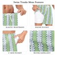 thumbnail image 5 of FORMRS Mens Swim Trunks Mesh Liner Quick Dry Casual Beach Board Shorts with Pockets, Sizes S-2XL, Green Stripe Pattern, 5 of 9