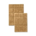 thumbnail image 2 of Cotton Checkered 2-Piece Toast Highly Absorbent Non-Slip Bath Rug Set by Superior, 2 of 2
