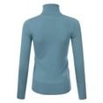 thumbnail image 3 of JJ Perfection Women's Stretch Knit Turtle Neck Long Sleeve Pullover Sweater with Plus Size, 3 of 4