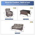 thumbnail image 2 of Giantfurnni Patio Furniture Sets 4 Piece Wicker Weatherproof Outdoor Conversation Sets with Sofa and Swivel Gliders, Brown/Gray, 2 of 13