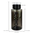thumbnail image 3 of Pana High Quality 7oz Liquid Pump Dispenser With Alcohol Label - Black (2 Bottles), 3 of 3