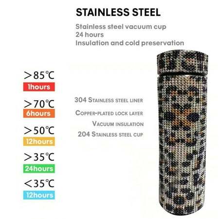 

Water Bottles Dqueduo Diamond Thermo Bottle 17 Oz Water Bottle Stainless Steel Smart Vacuum Flask 1x Water Bottle on Clearance