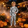 thumbnail image 5 of KPOPLK Kids Halloween Ghost Print Pajamas Outfit Girls Sleepwear Sets Kids Pjs Clothes,Size 8-9 Years, 5 of 9