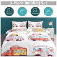 thumbnail image 6 of Fire Engine Car Truck Bedding Sets Twin Duvet Cover 3 Piece Cute Bed Set for Boys Girls Kid, 6 of 6