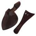 thumbnail image 4 of Piezas de violín 4/4 Wenge Madera Chinrest & Tailpiece Endpin, 4 of 5
