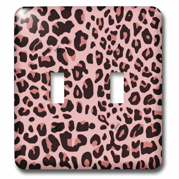 3dRose, Pink Leopard Print - Animals - Animal Print Art, double toggle switch