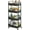 Black, variant on 3-Tier Plastic Rolling Utility Cart with Handle, Multi-Functional Storage Trolley for Office, Living Room, Kitchen, Movable Storage Organizer with Wheels, Black