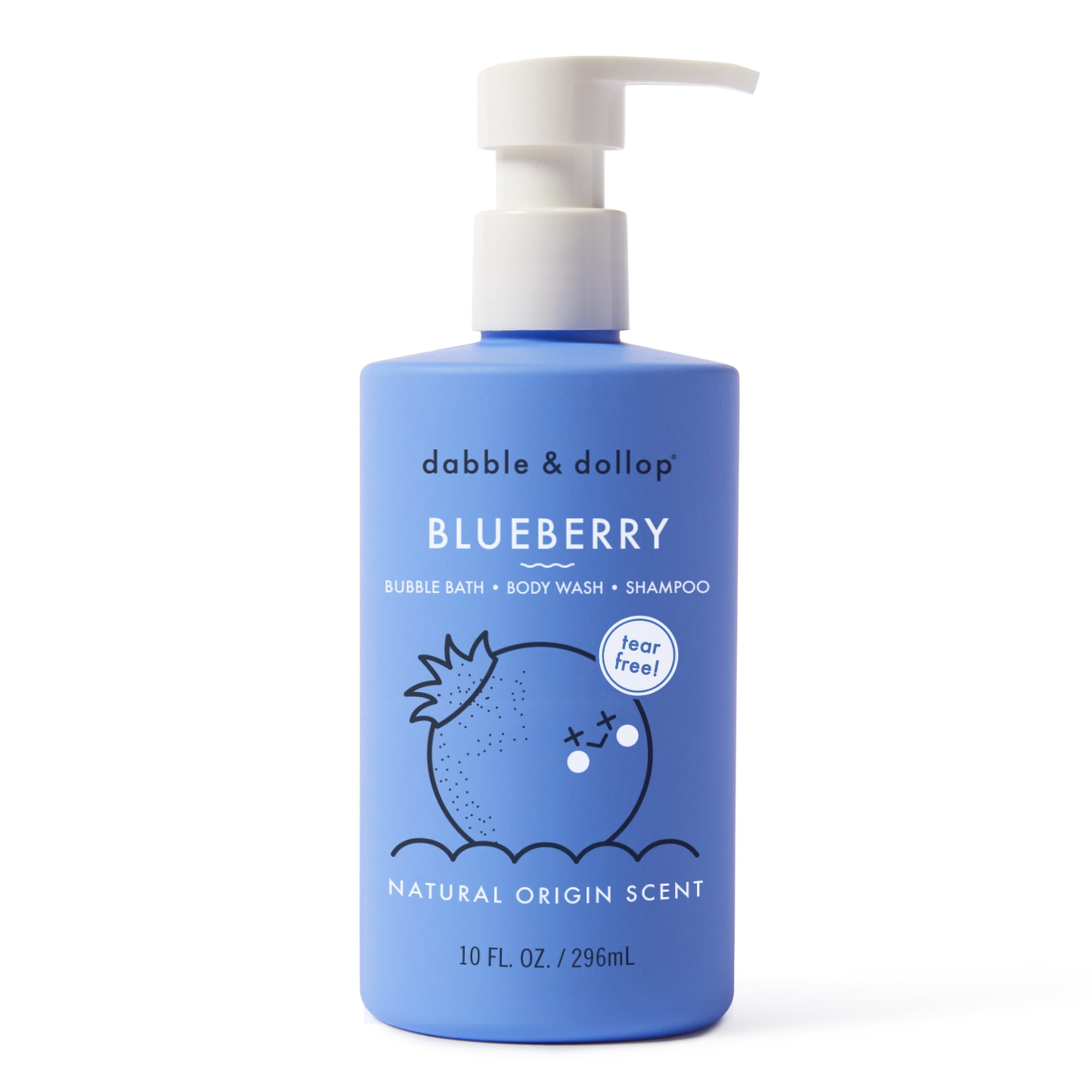 Dabble & Dollop Blueberry 3-in-1 Shampoo, Body Wash & Bubble Bath, 10 fl oz